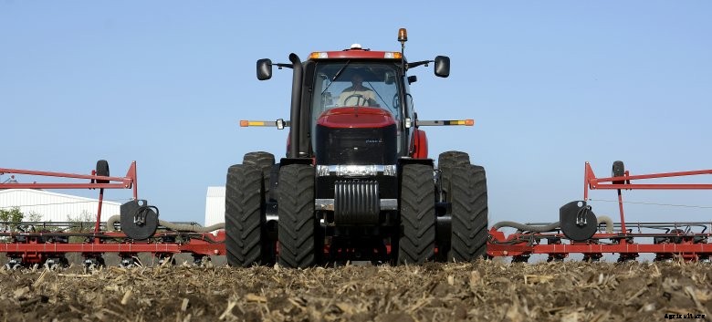Case IH planter and tractor